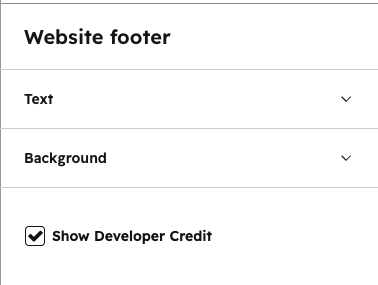 Developer credit
